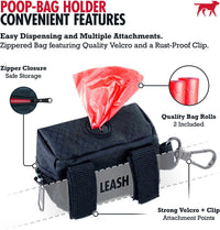 Tuff Pupper Dog Poop Bag Holder, Works with Any Dog Leash - Epic Black - image 4