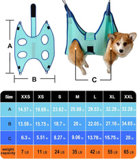 Kkiimatt Dog Grooming Hammock - Large 42 LB Max/Turquoise - image 2