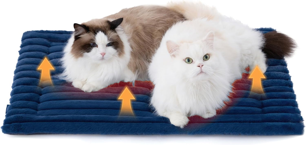 Bedsure ComfyFleece Self Warming Cat Bed Mat - Night Blue / 30.0"L x 20.0"W