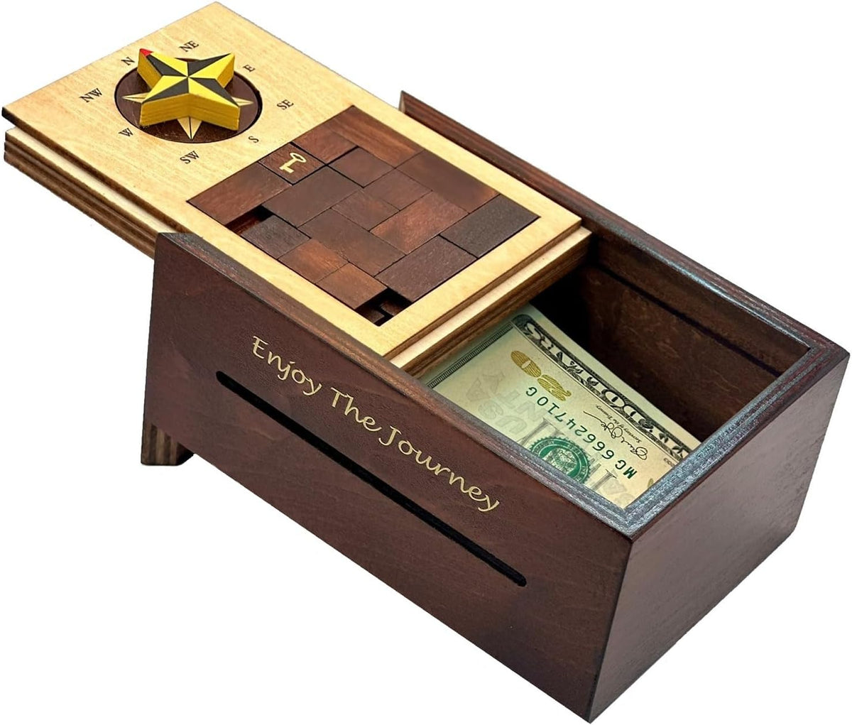 Winshare Navigation Enigma wooden secret puzzle box for money and gift cards - view 8