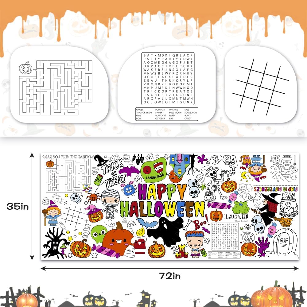 SPERINGEEN Halloween Tablecloth Decorations - Halloween - image 2