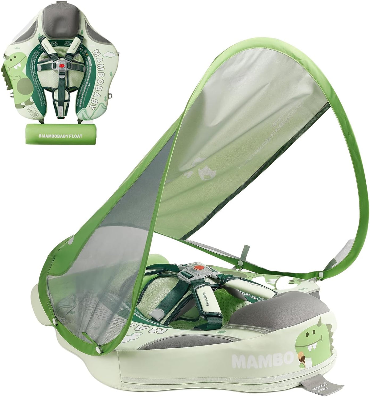 Mambobaby Float Deluxe non-inflatable baby pool float with sun canopy - view 3