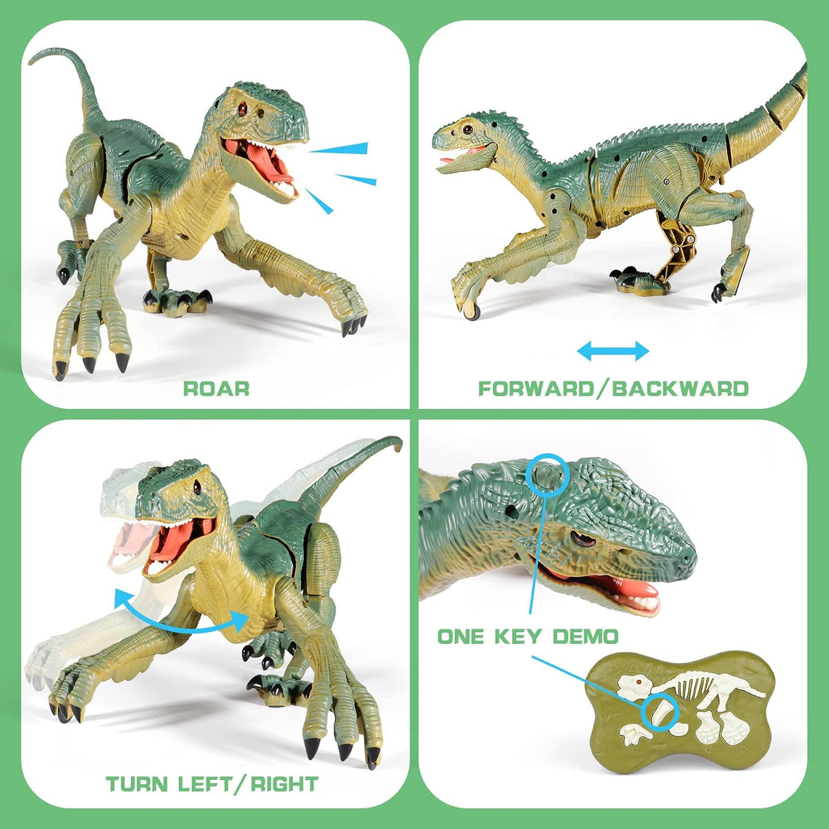 VERTOY Remote Control Dinosaur Toys for Kids - Velociraptor - image 4