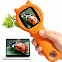 Kids Microscope, 500X Digital Magnifying Glass, Explore STEM Toy - Orange / 1 Pcs