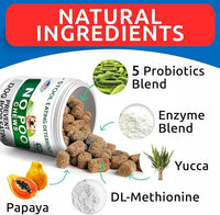 No Poo Chews for Dogs - Coprophagia & Stool Eating Deterrent with Probiotics, Digestive Enzymes & Breath Aid Support - Stop Dog Poop Eating - Made in USA - 120Ct (Chicken Liver)