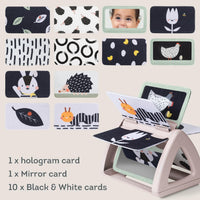 Taf Toys black and white rattling spinning book with mirror for newborns - view 3