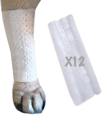 Protective Sleeve Tubular Cover - Bandages - for Dogs Cats and Other Pets First Aid Wound Care Comfortable Non-Adhesive Breathable & Water Resistant 12 Strips (yields 24-36 Covers)-(X-Large)