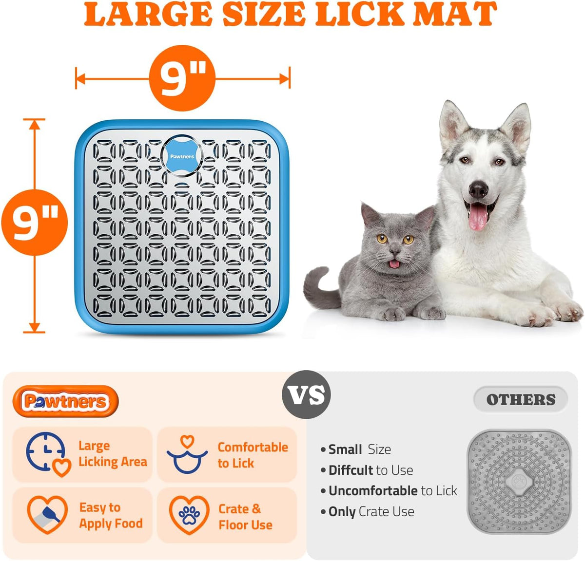 Stainless Steel Large Lick Mat for Dogs - blue / 2pack - image 2