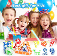 Snake Cube Puzzle, 18 Pack Yellow Party Favors for Kids – Fun for Kids & Family - 18 Pcs Snake Cubes - image 4