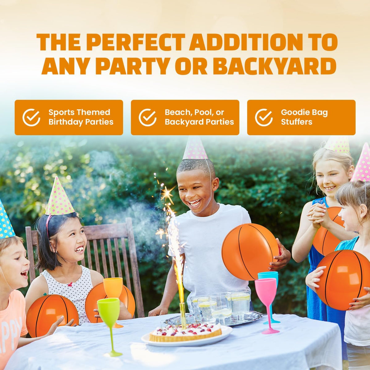 12-Pack Inflatable Soccer Balls 16-inch - Basketballs / 12 - image 3