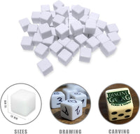 48 PCS 16MM Blank White Dice for Board Games, DIY, Fun - image 2