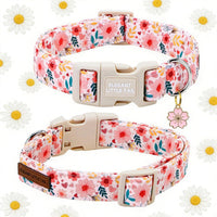 Elegant little tail Fall Dog Collar - P-Floral Heart / Medium (Pack of 1) - image 3