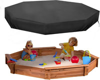 MRWiZMS black octagon sandbox cover in waterproof 420D Oxford fabric with drawstring