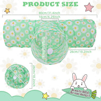 Bunny Tunnels & Tubes, 3-Way Collapsible Rabbit Hideout for Bunnies – Essentials for Small Pets - Greenflower - image 4