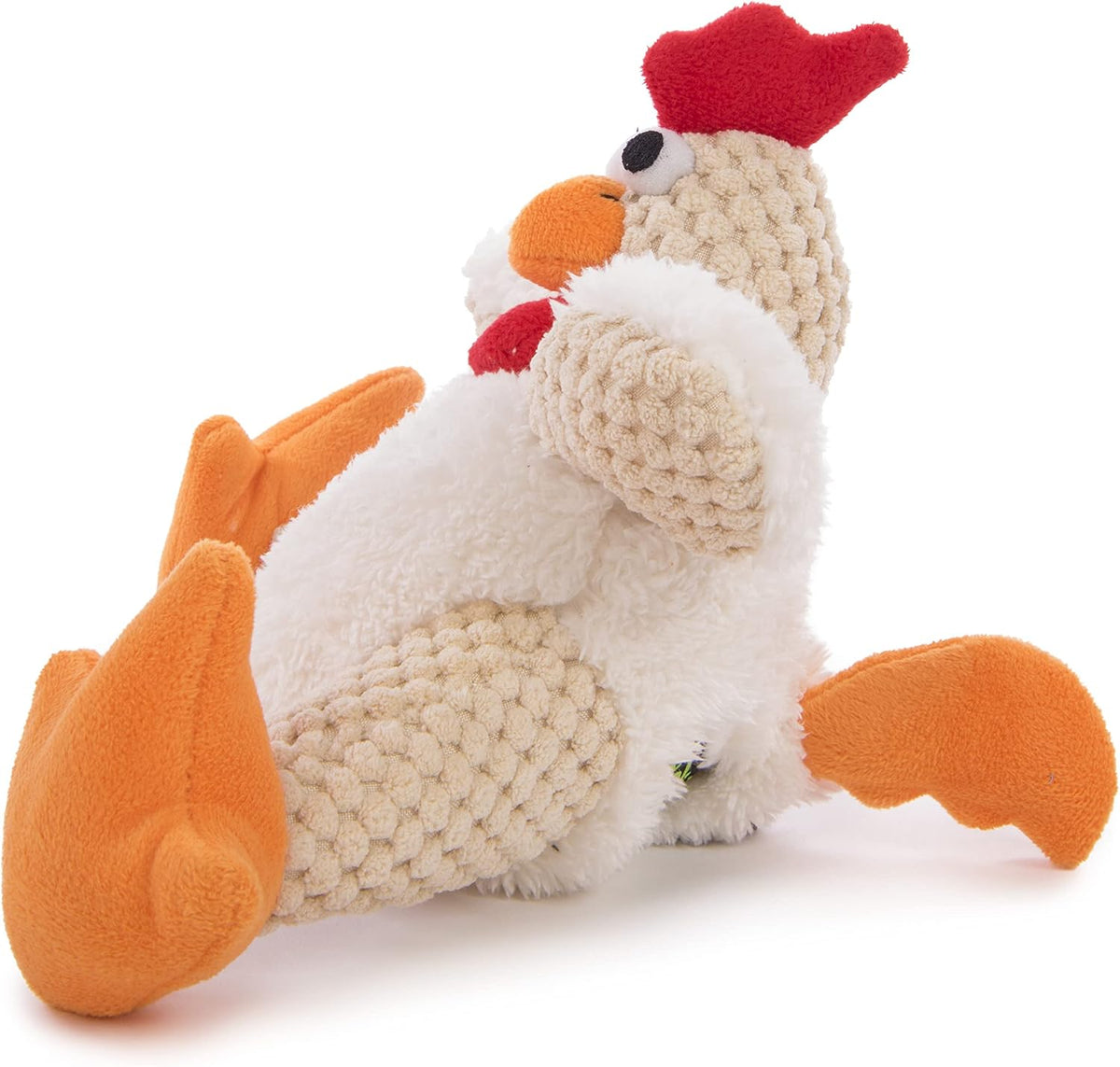 goDog Checkers Fat Rooster Squeaky Plush Dog Toy - Small - image 2