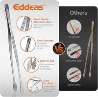 Kitchen Tweezers Tongs, Cooking Tweezers Stainless Steel - 3 Size 12'' 10'' & 8 inch Ideal for Meat, pasta, plating and pinching delicate small pieces of food, Set of 3
