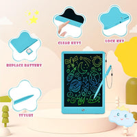 EooCoo Kids LCD Writing Tablet, Stocking Stuffers for Toddler - 10”blue - image 4