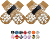 EXPAWLORER Anti Slip Dog Socks to Prevent Licking Paws, Dog Shoes for Hot Pavement, Dog Booties for Small Medium Large Senior Dogs, Traction Control Boots & Paw Protectors for Hardwood Floors