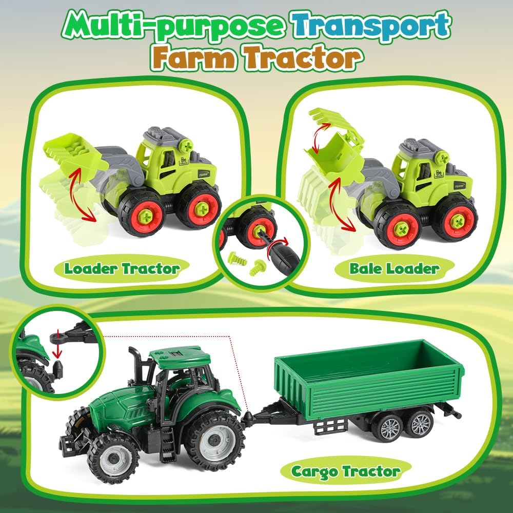 FRUSE Farm Sensory Bin Toys with Play Sand Kit & Tractor for Toddlers - image 3