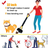 36“ Large Dog Pooper Scooper for Large Dogs Heavy Duty - 32-inch(Yellow) - image 4