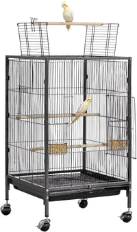 VEVOR Bird Cage, Flat Top - Black / 18.0"L x 18.0"W x 30.0"H