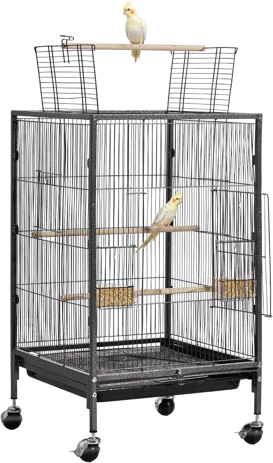 VEVOR Bird Cage, Flat Top - Black / 18.0"L x 18.0"W x 30.0"H