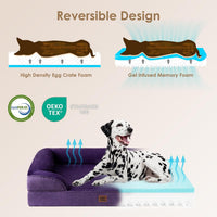 EHEYCIGA Orthopedic Dog Beds Large Sized Dog - Purple / 30.0"l X 20.0"w X 6.5"th - image 4