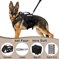 WINSEE Tactical Dog Harness with Dog Leash - Large / Black - image 2