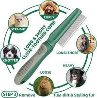 Pet Grooming Kit, Slicker Brush - A-Green - image 4