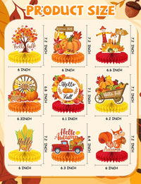 Halloween Table Decorations - 9 PCS Fall - image 4
