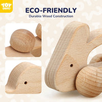 TOY Life Wooden Toys Cars, Montessori Baby Toys 6-12 Months - Animal Set - image 4
