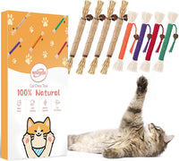 6 Pack Silvervine Sticks for Cat, Natural Catnip Toys – Essentials for Cats - 8 Pack