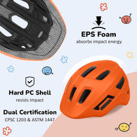 OUWOER toddler and kids bike helmet with vents and adjustable dial - view 8