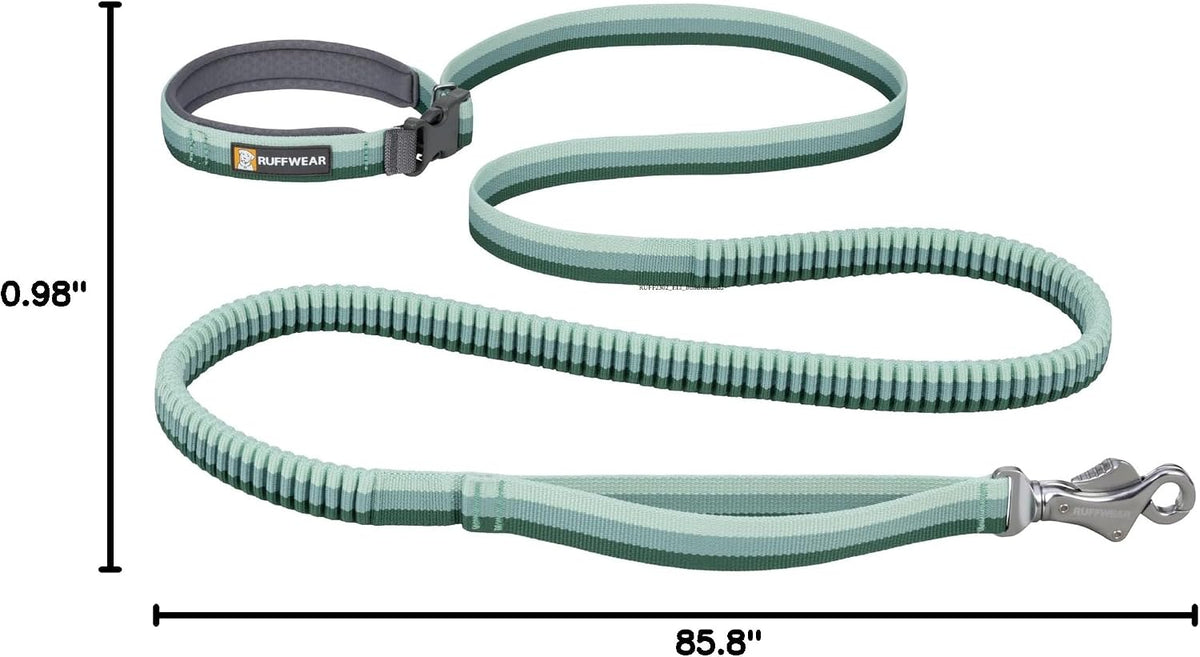 Ruffwear, Roamer Bungee Dog Leash - 7.3'-11' / River Rock Green - image 2
