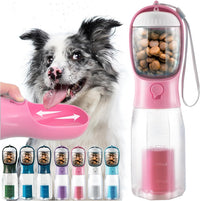 Portable Water Bottle for Small Dogs - Pink / 20oz