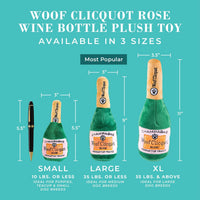 Haute Diggity Dog Woofford Reserve Bottle Plush Dog Toy - Clicquot Rose (Deep Green) / X Large - image 3