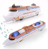 OTONOPI 9.4 inch cruise ship model toy ocean liner with green accents and blue lights