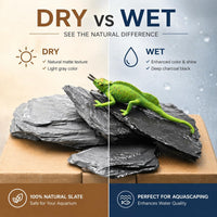 Aquarium Rock Natural Slate Rocks 2 to 4 inch Aquariums Stone - 10lb(2-7'') - image 3