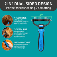 Maxpower Planet Dog Grooming Rake, Deshedding Undercoat Brush - A1 - Rake & Glove (Best Value) / Large - image 2