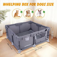 Whelping Box for Dogs and Puppies - 28×28×15in - image 3