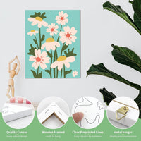 goldentime 3 Pack Kids Paint by Numbers Kit - flowers - image 3