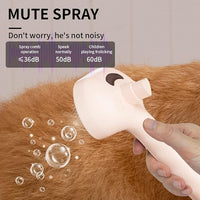 3-in-1 Steam Brush for Cats - Self Cleaning Cat Brush with Anti-Static & Shedding Control, Rechargeable Pet Grooming Tool for Long/Short Hair Cats & Dogs(Pink)