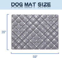 Bubble bear Dog Crate Mat, Ultra Soft - Gray / 59.0"L x 35.0"W - image 2