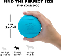 Chew King Fetch Balls Extremely Durable Natural Rubber Toy 2.5 inch - Fetch Balls - 3-Pack (3" Balls) - Blue, Purple, Turquoise - image 3