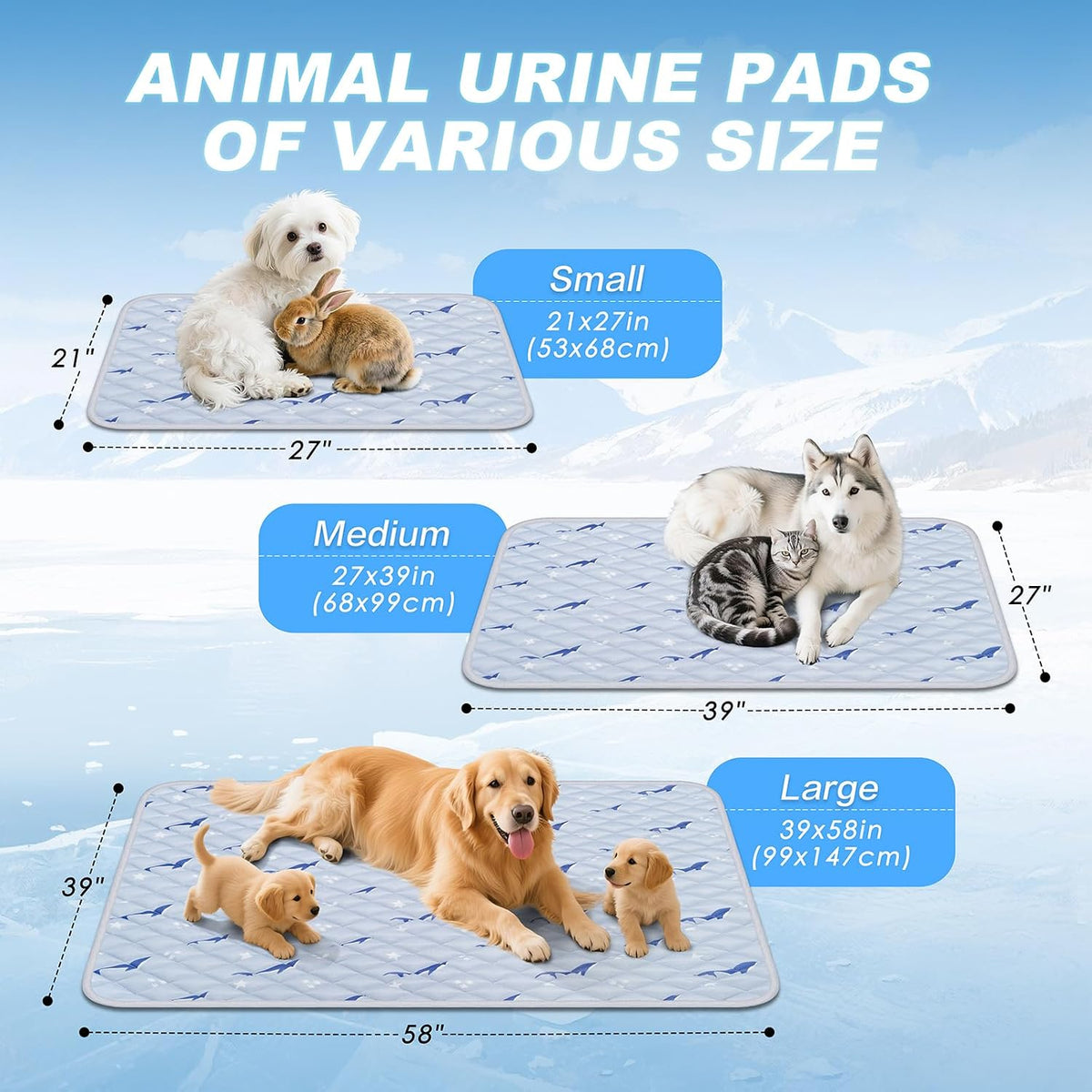 Cooling Mat for Dogs, Cooling Mat for Cats, Breathable Gel-Free - 39"x58"(L) / Gray - image 4