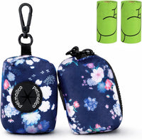 Petmolico Dog Poop Bag Holder Dispenser 2 Pack, Pink Rose – Essentials for Dogs - Dark Blue & White