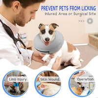 Supet Inflatable Dog Cone Collar Alternative After Surgery, Doggie Neck Donut Collar Recovery ECollar for Post Surgery, Soft Dog Cone for Small Medium Puppies Cats
