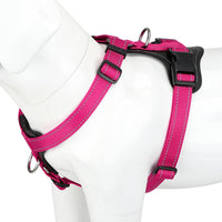 Plutus Pet No Pull Dog Harness with Leather Accents - XL / Hot Pink
