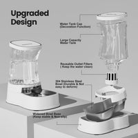 Automatic Dog Water Dispenser, Stainless Steel Bowls Feeder - White / 2.1 Gallon - image 3
