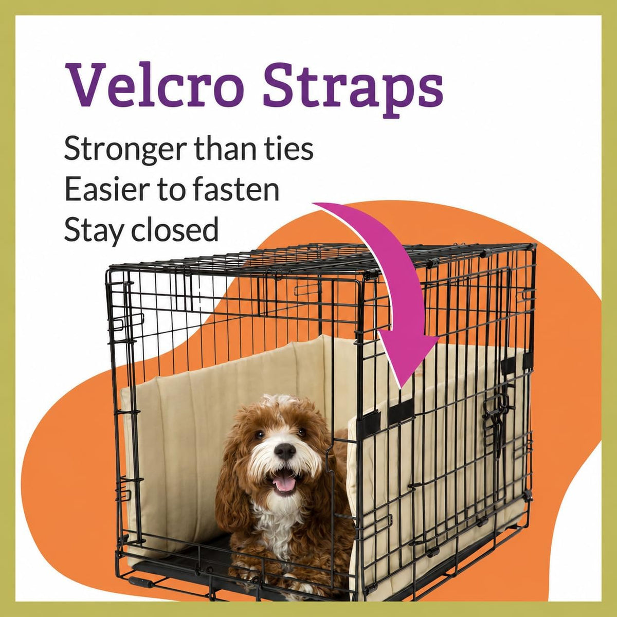 Pet Dreams Dog Crate Bumper - 24.0"L x 18.0"W x 10.0"H / Pink Blush - image 3